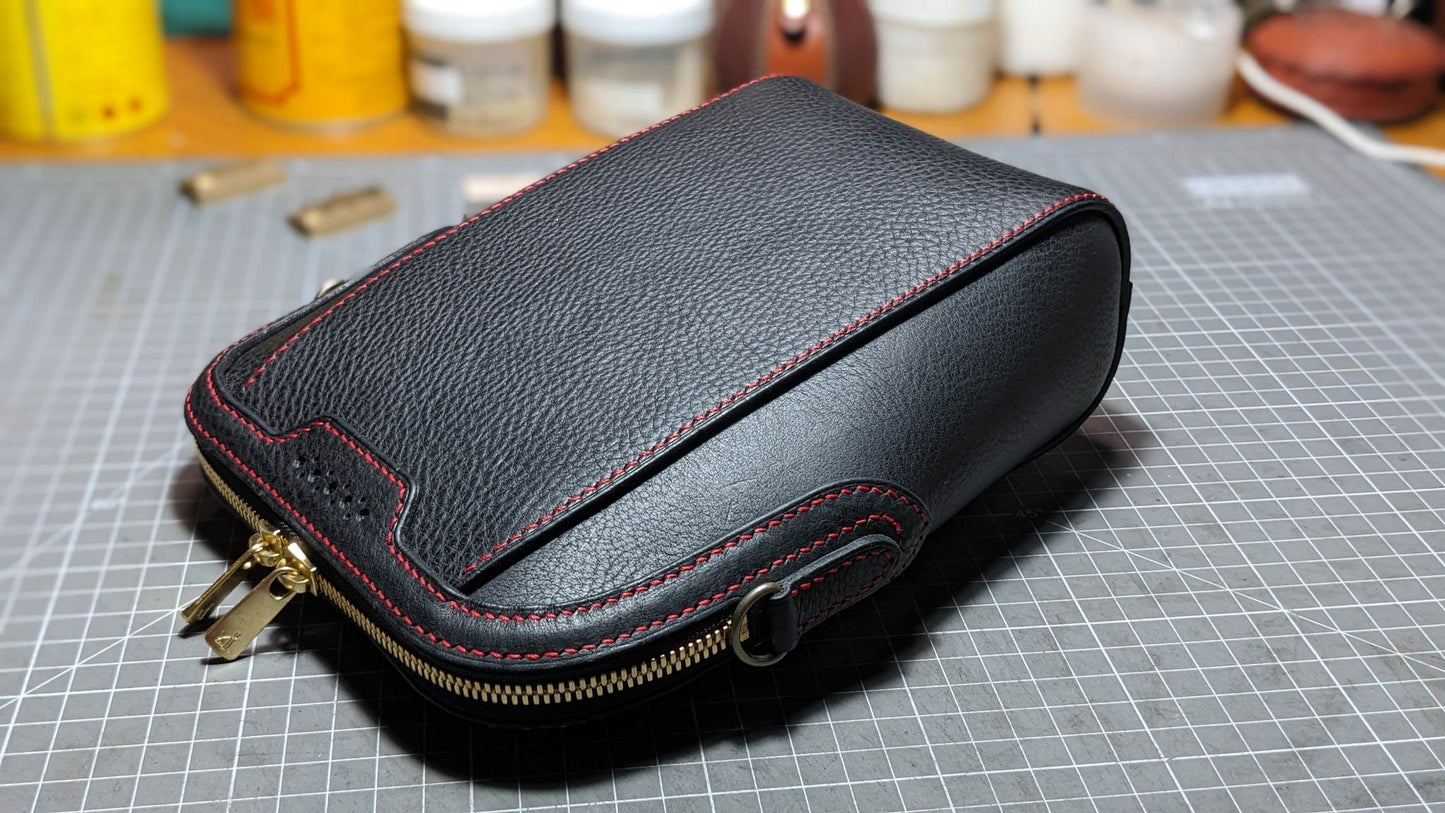 Shopping Bag build along PDF pattern/leather bag pattern/PDF Pattern/tutorial video included/with stitching holes(3.85mm)