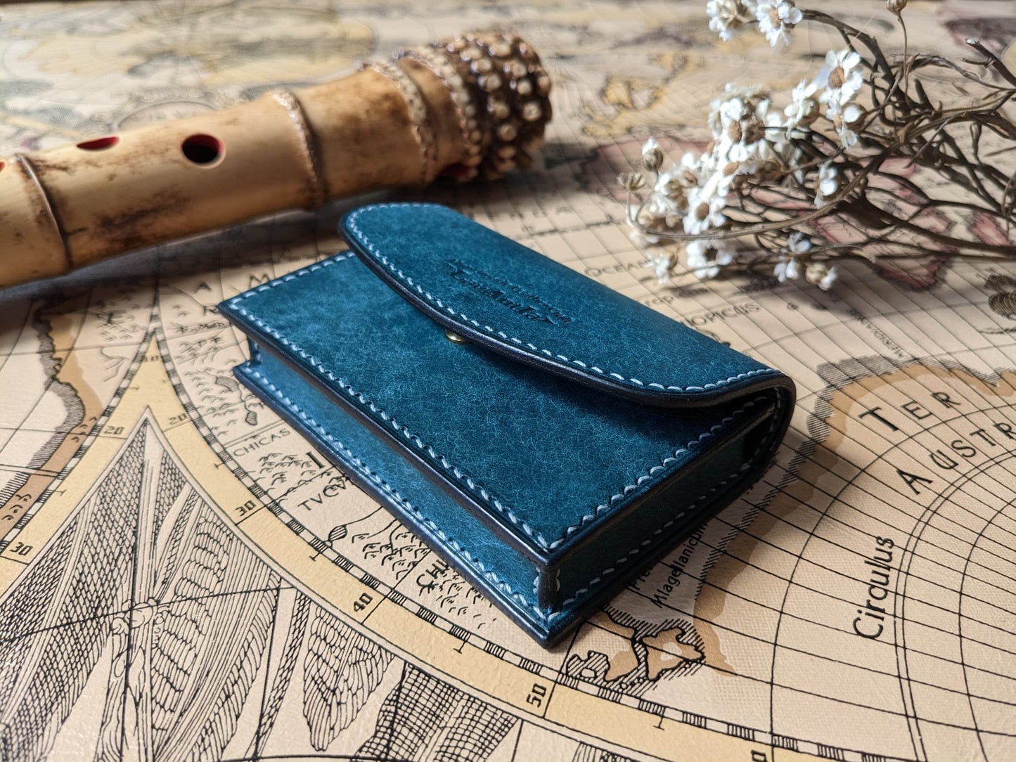 3 types Build along Leather business card holder pdf pattern tutorial included/PDF Pattern/digital pattern/3.38mm/with stitching hole marks