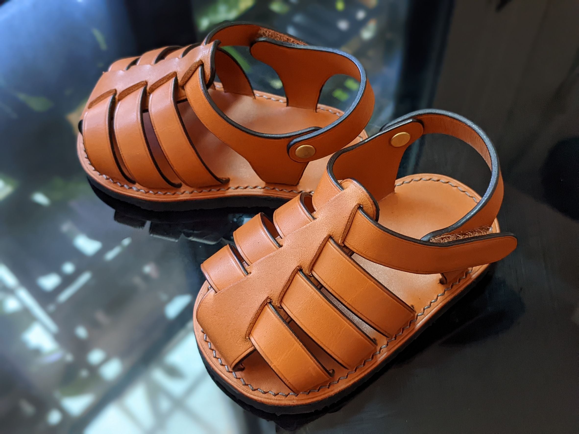 Greek sandals for kids leather DIY PDF pattern foot length 12