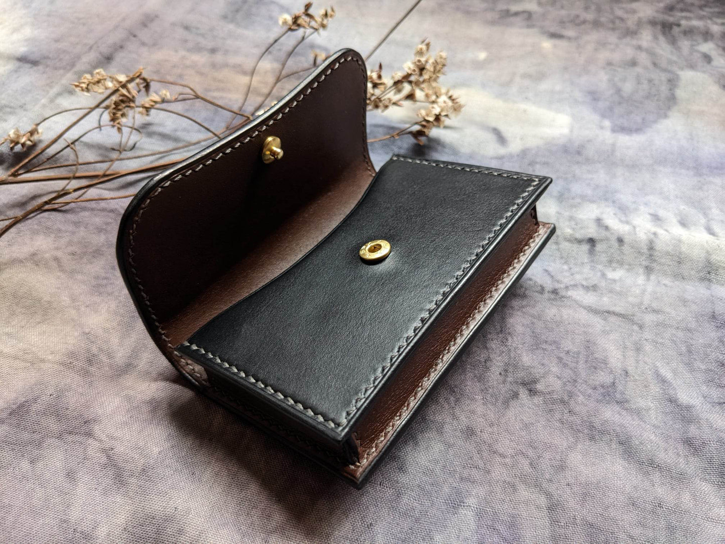 3 types Build along Leather business card holder pdf pattern tutorial included/PDF Pattern/digital pattern/3.38mm/with stitching hole marks