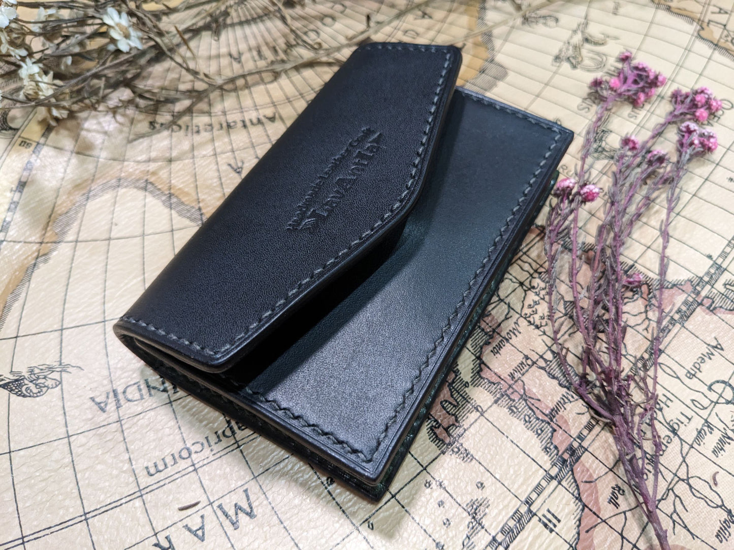 3 types Build along Leather business card holder pdf pattern tutorial included/PDF Pattern/digital pattern/3.38mm/with stitching hole marks