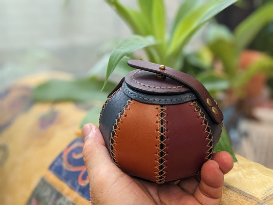 Leather Pot with lid PDF Pattern/with tutorial video/no written instruction/with hole mark/Jar with lid PDF Pattern/Leather scrap project