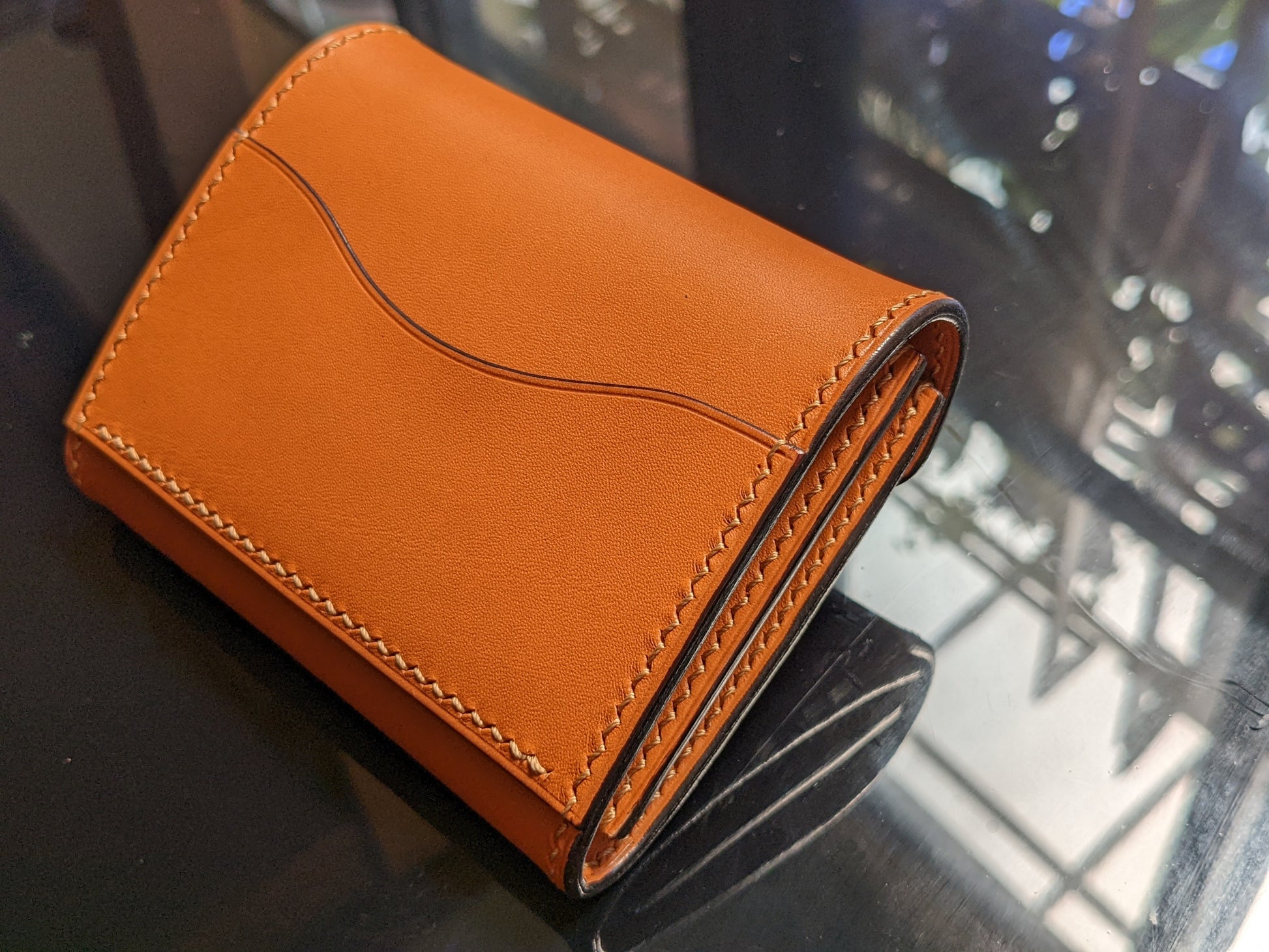 Pin on handmade leather wallet