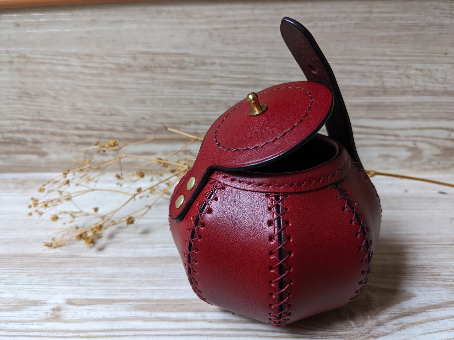 Leather Pot with lid PDF Pattern/with tutorial video/no written instruction/with hole mark/Jar with lid PDF Pattern/Leather scrap project