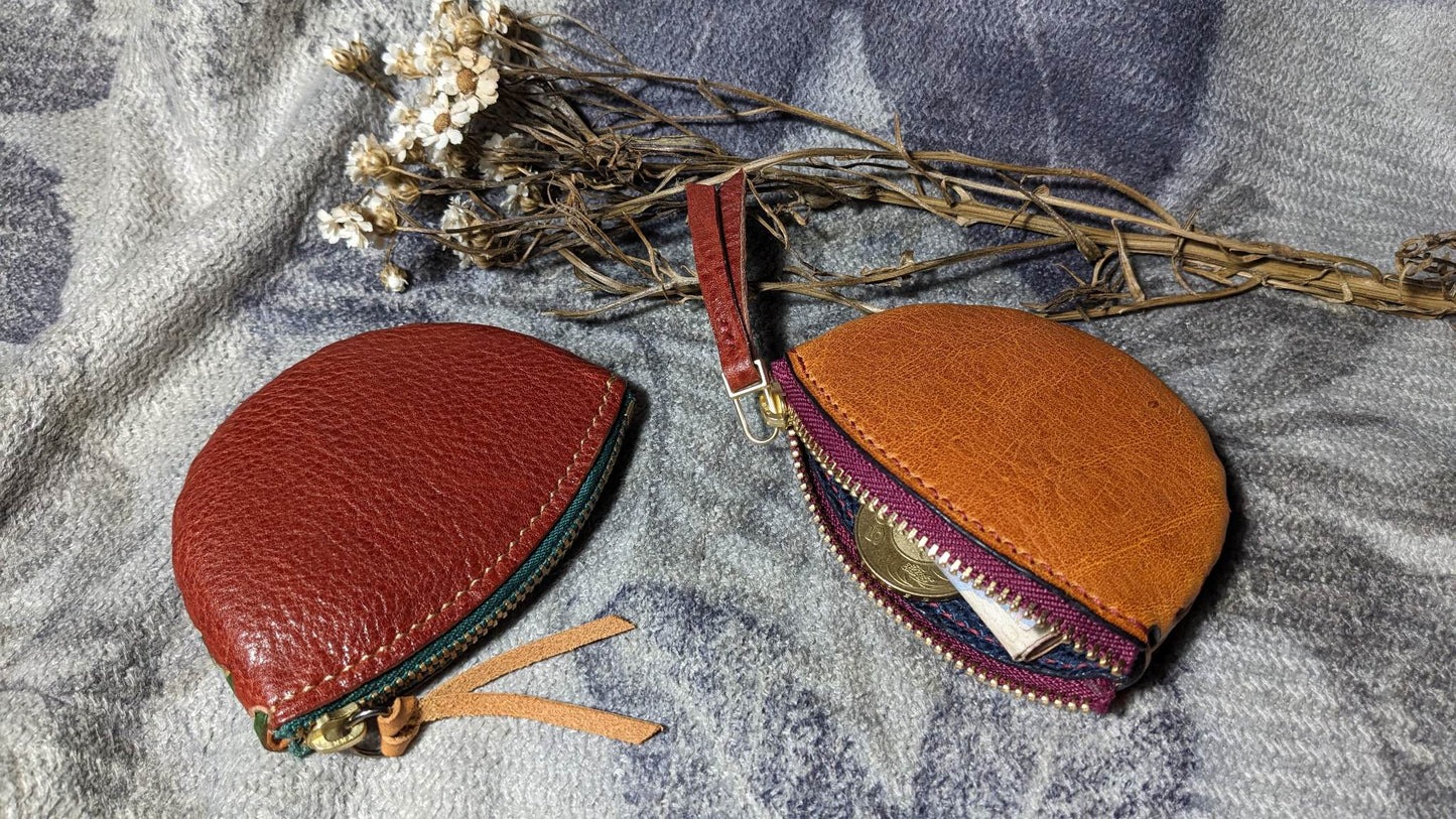 3 types Scallop zip purse PDF pattern/with tutorial/hole spacing 3.38mm/