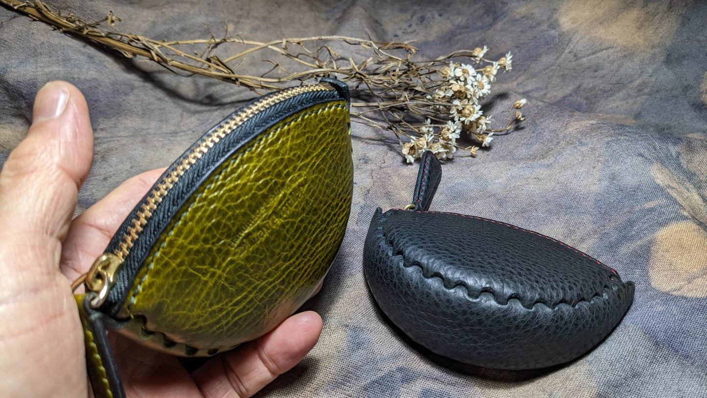 3 types Scallop zip purse PDF pattern/with tutorial/hole spacing 3.38mm/