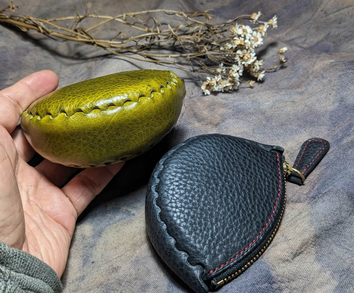 3 types Scallop zip purse PDF pattern/with tutorial/hole spacing 3.38mm/