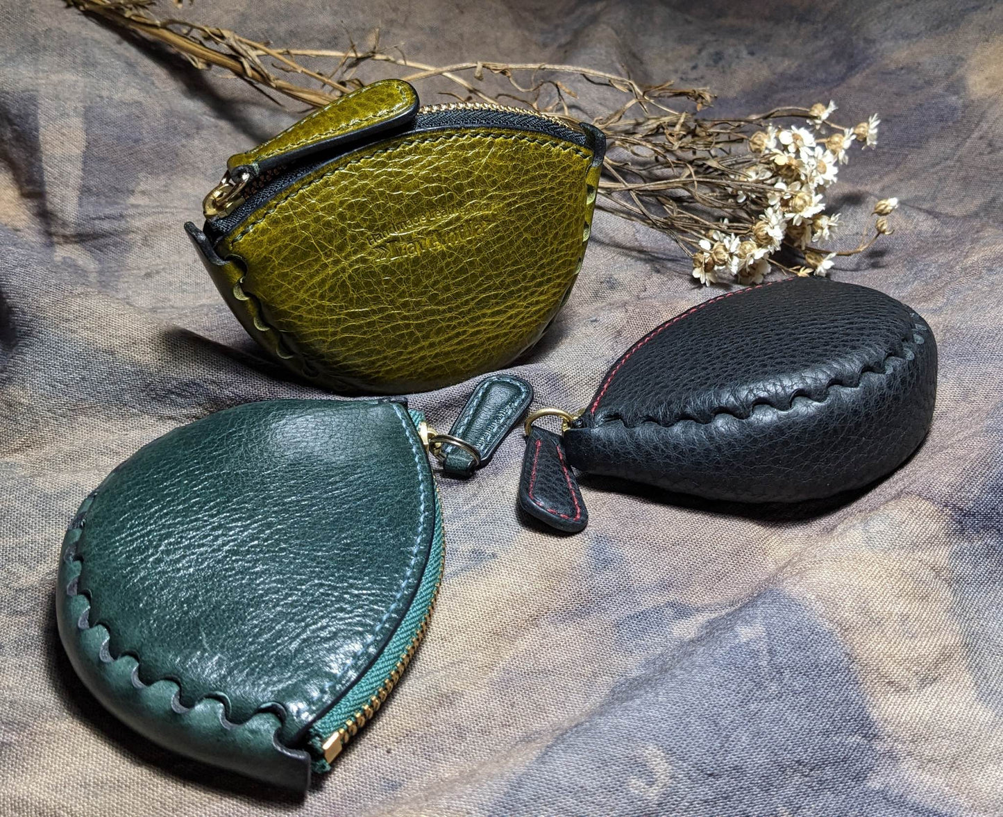 3 types Scallop zip purse PDF pattern/with tutorial/hole spacing 3.38mm/