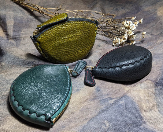 3 types Scallop zip purse PDF pattern/with tutorial/hole spacing 3.38mm/