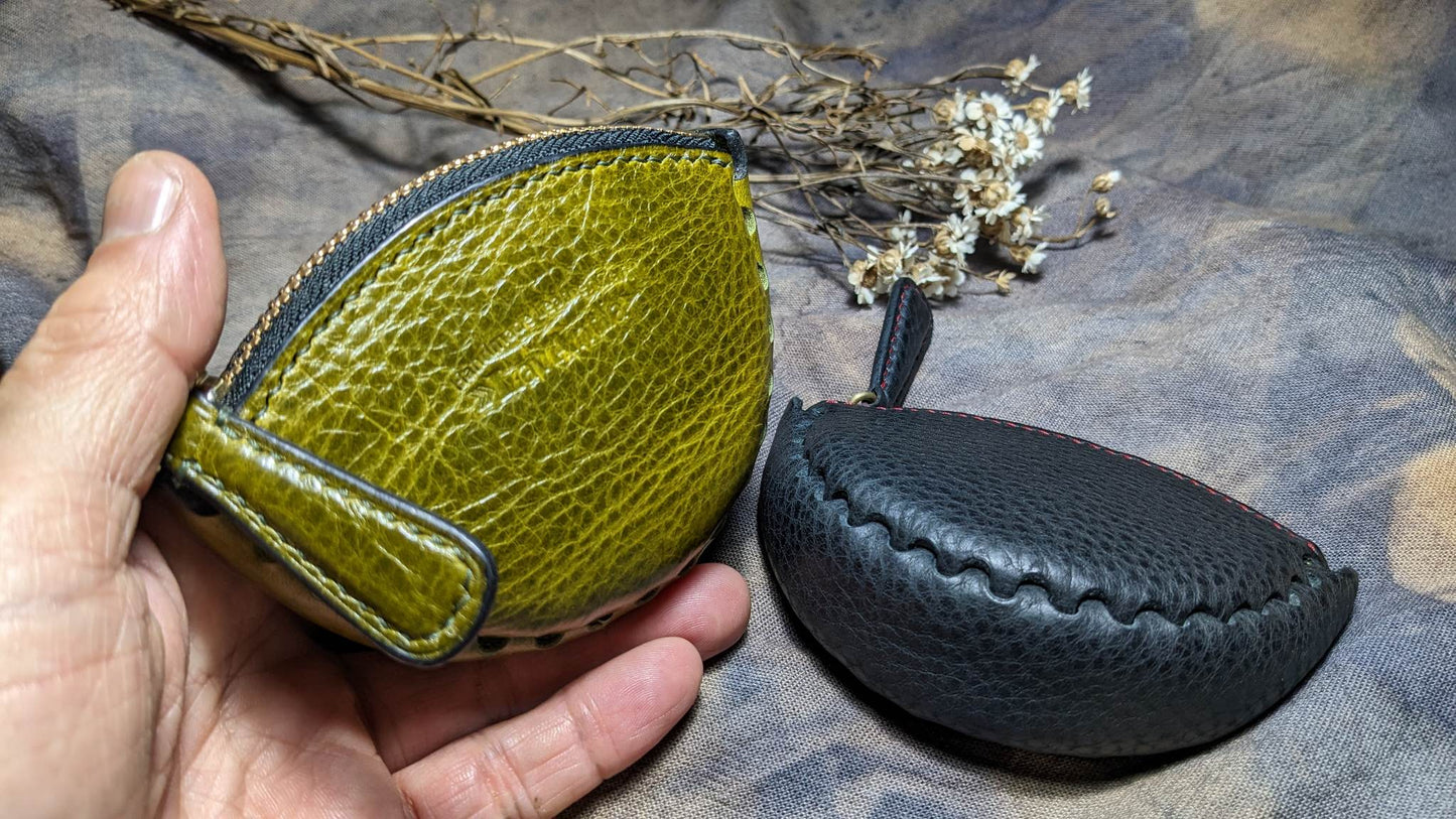 3 types Scallop zip purse PDF pattern/with tutorial/hole spacing 3.38mm/