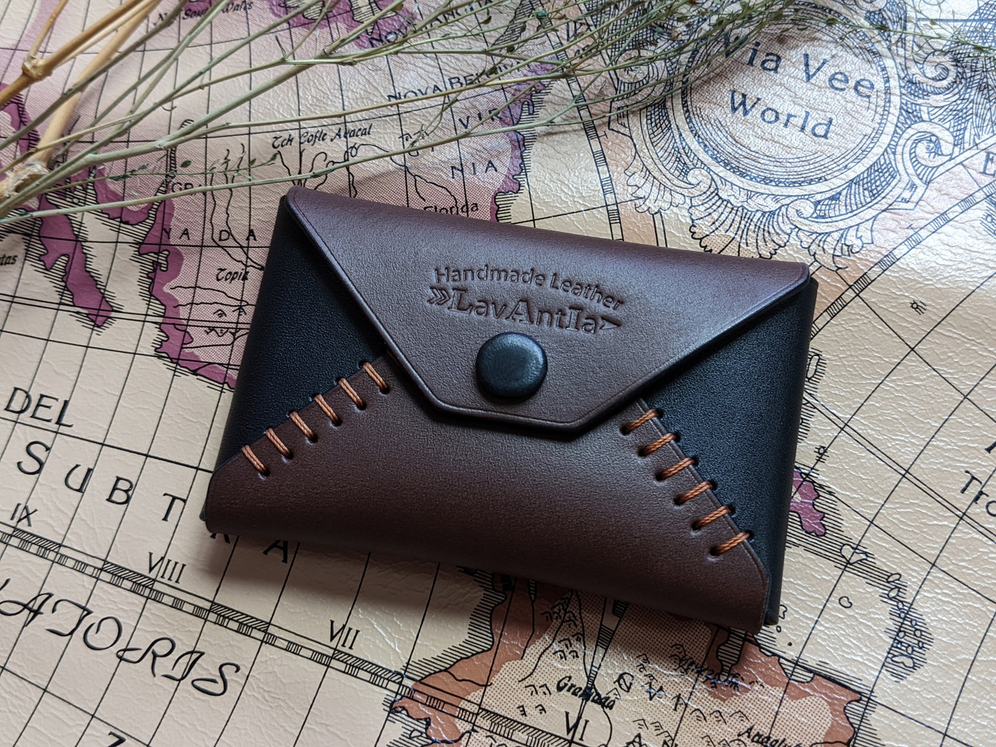 Leather Card Holder PDF Pattern/with tutorial/with hole marking(hole spacing 3.38mm)/A4 & letter