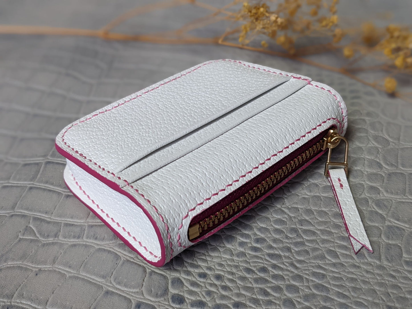 zip wallet build along PDF pattern/digital pattern/with tutorial video/with punch marking(hole spacing 3.38mm)