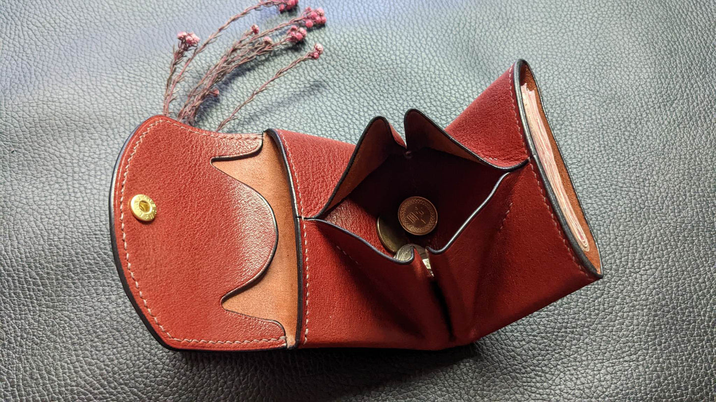 Venus leather purse build along PDF pattern/with tutorial, stitching hole marks/ hole spacing 3.38mm/A4, Letter