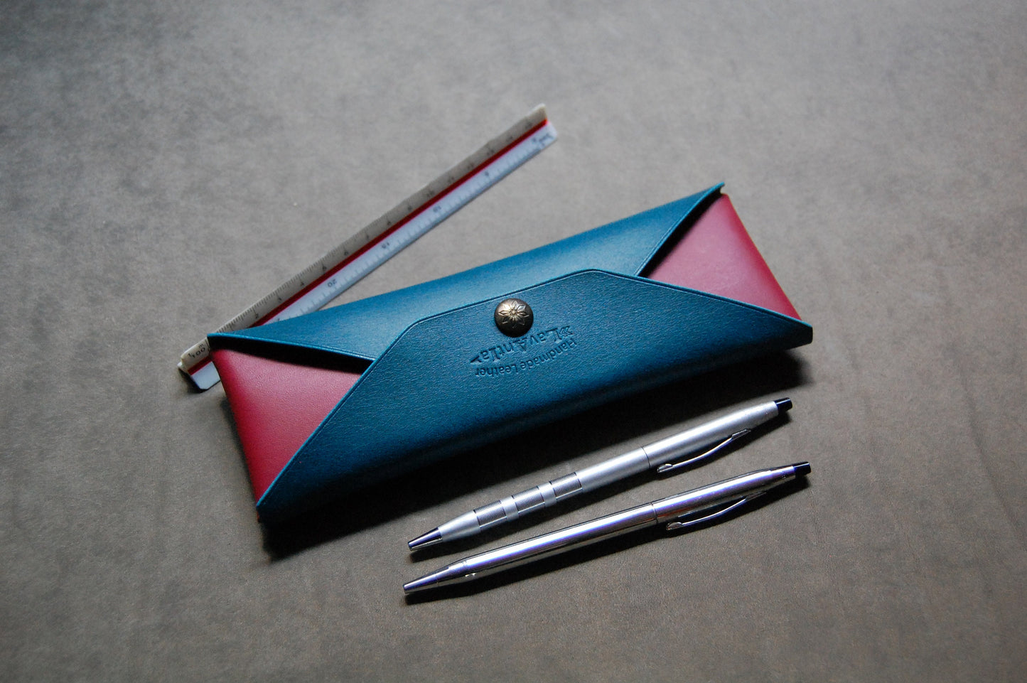 PDF pattern for leather pen case/with instruction/with hole marking(hole spacing 3.38mm)